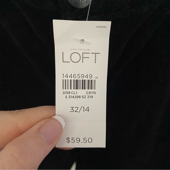 Loft Curvy Skinny Black Corduroy Pants - Picture 4 of 7